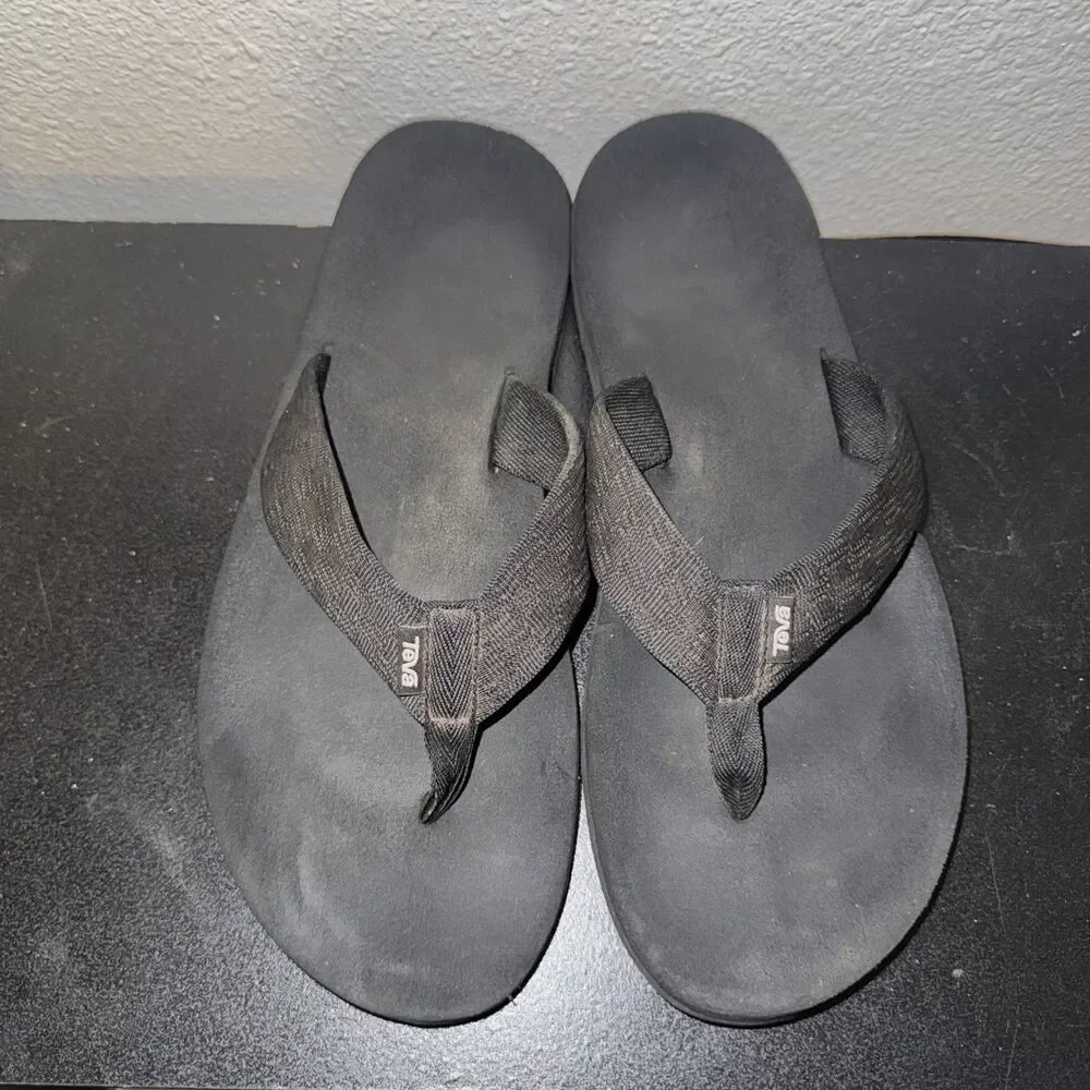 Teva Men's 4168 Sandals Flats Black/black Size 12